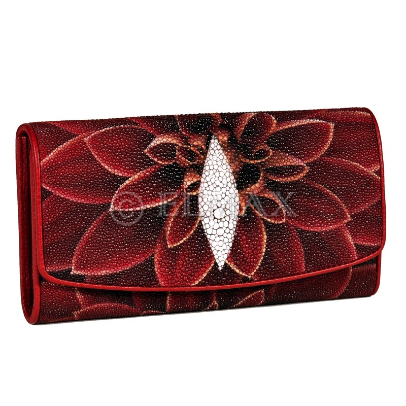 Peněženka z rejnočí kůže dámská WSTR-00800-F/1825 RED