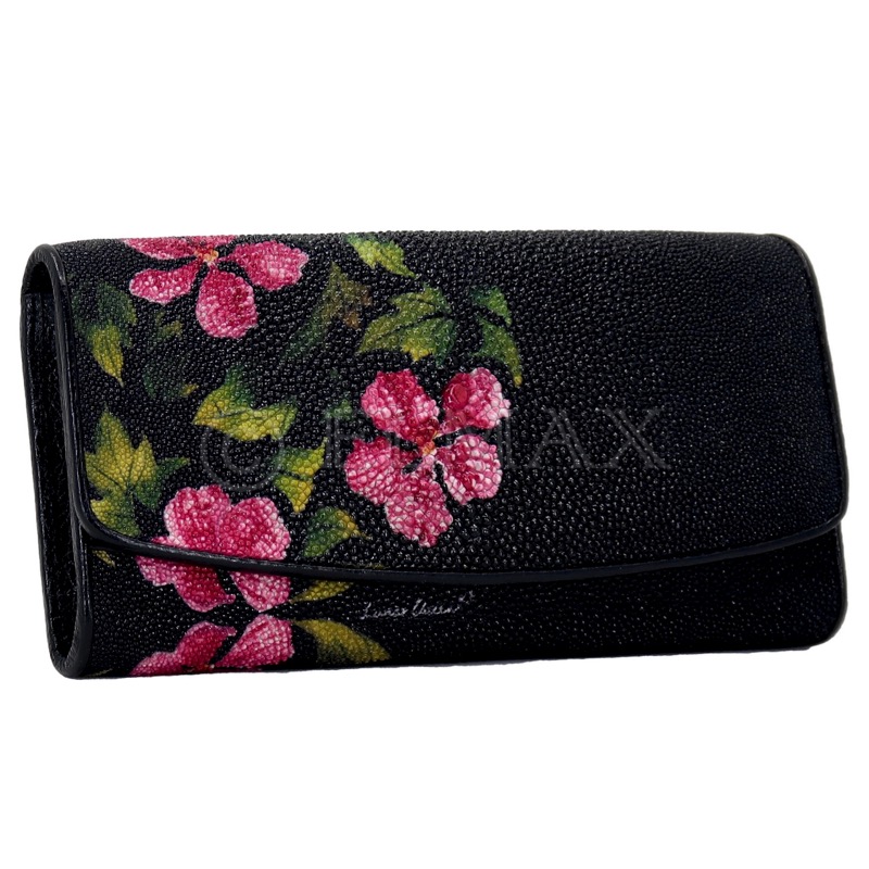 Peněženka z rejnočí kůže dámská WSTR-00800-F/2423 BLACK